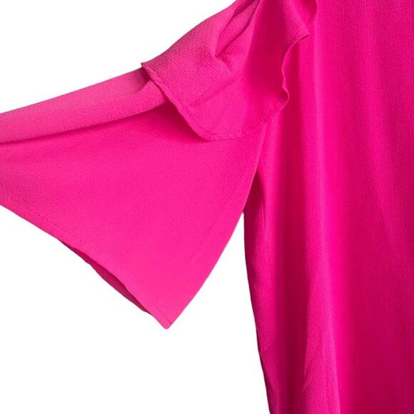 Umgee Women Top S Pink Ruffle‎ Vibrant Girly Festival Vacay Resort Cruise NEW - Picture 6 of 11